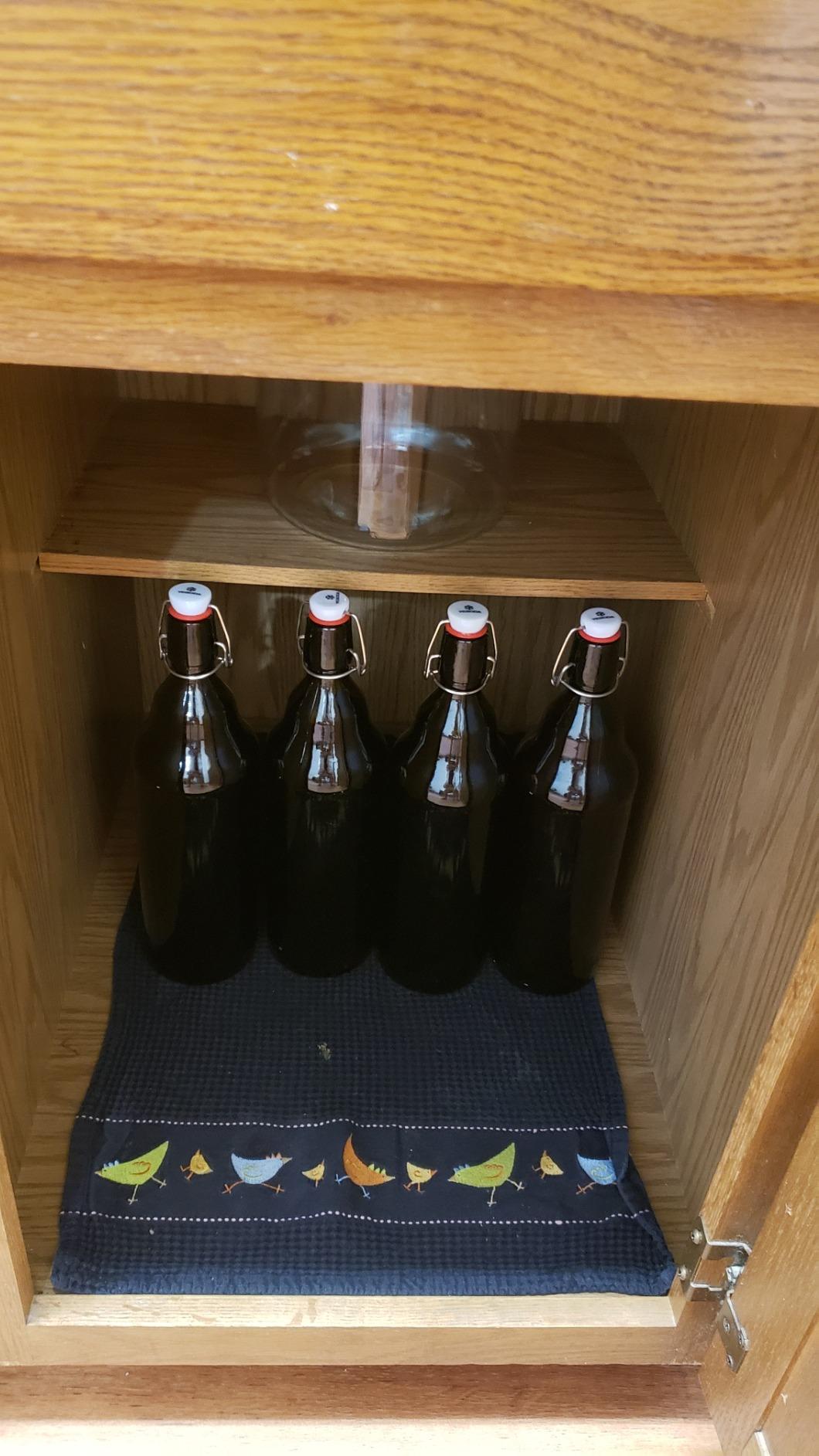 YEBODA 12 oz Amber Swing Top Glass Bottles, Airtight Flip Caps, 9 Pack customer photo 1