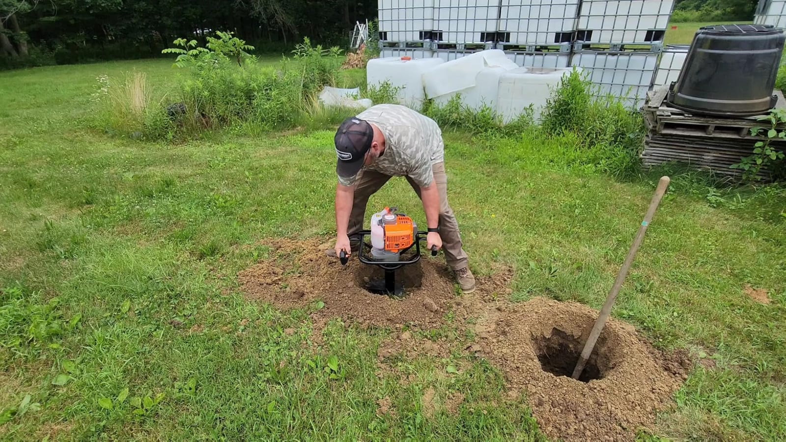 PROYAMA 54cc Post Hole Digger, Gas Powered Easy Start Earth Auger Digger customer photo 2