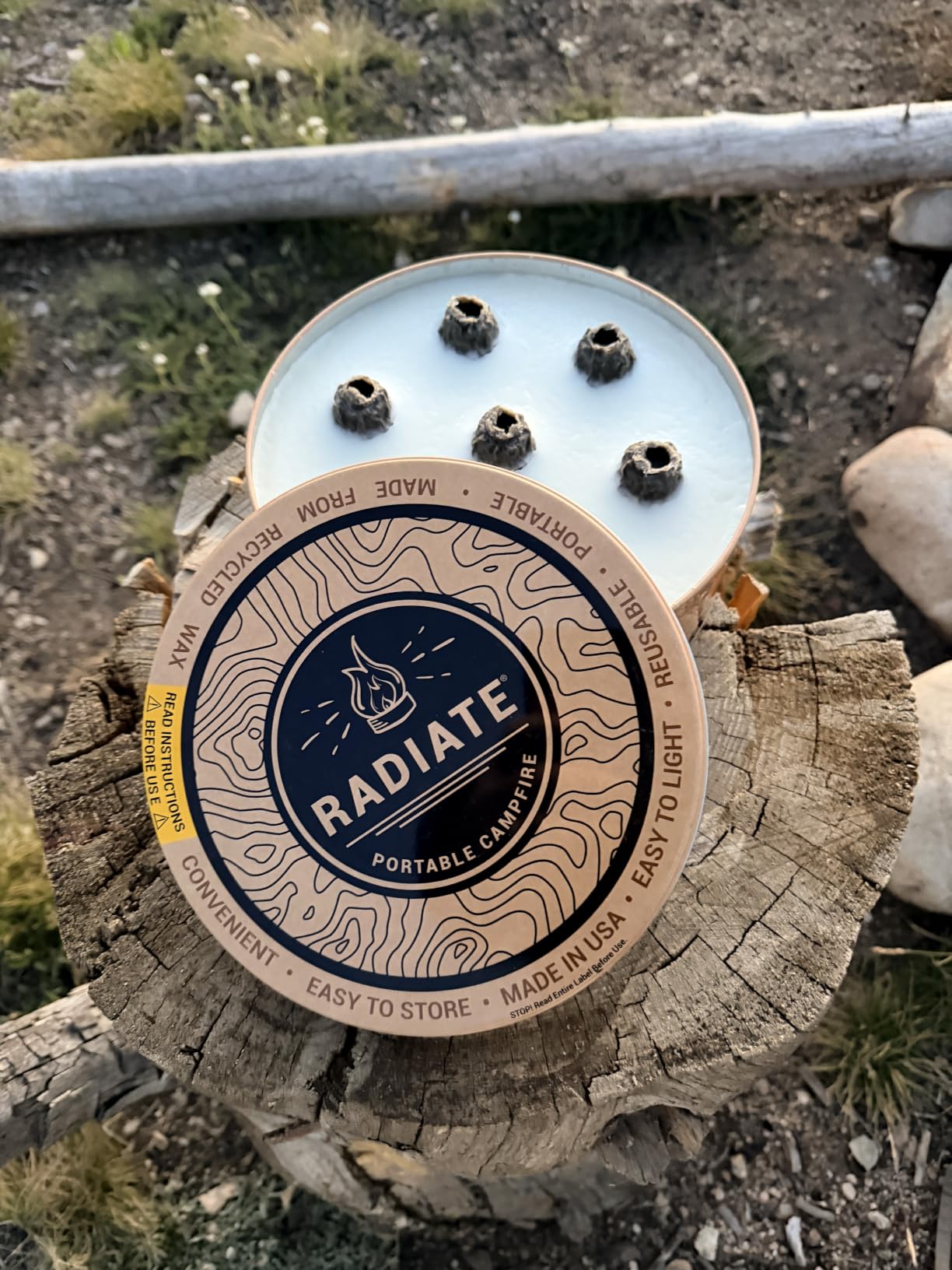 Radiate Portable Campfire Fire Pit, XL 8 Inch Reusable Travel Ready Flame customer photo 2