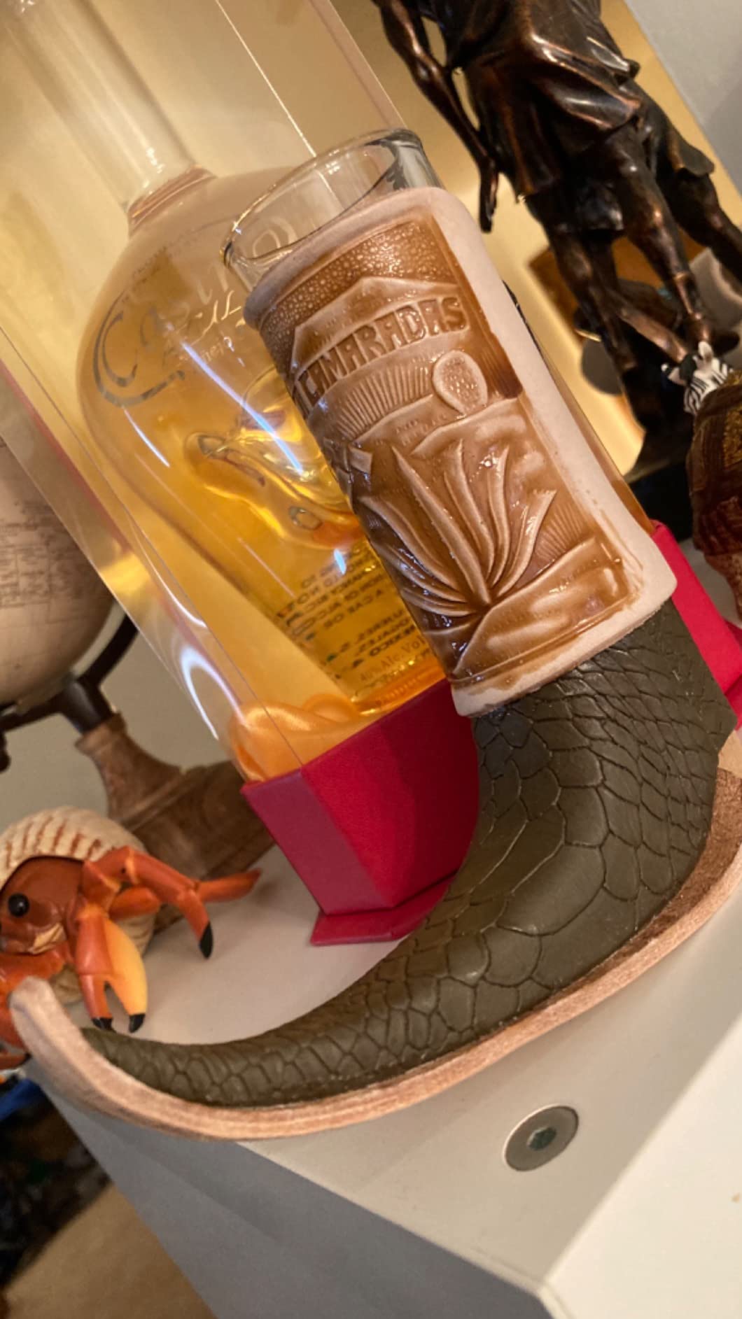 Mexican Leather Mini Boot Drink Shot - Original Artisan Bota Tribalera para Tequila - 1 Tequila Shot (Assorted Colors) customer photo 1