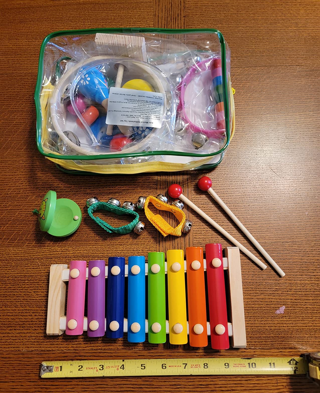 Childom Wooden Musical Instruments Set, Preschool Percussion Instrument Kit customer photo 1