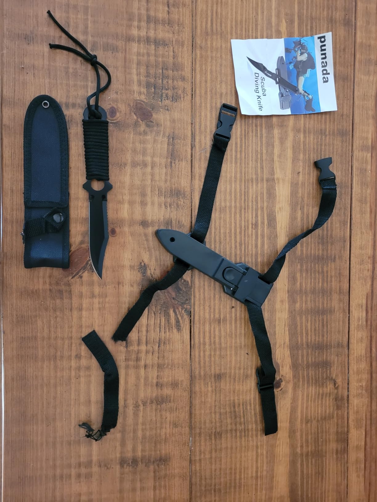 Dive Knife - Scuba Diving Knife with holster, 2 Types Sheath 2 Pairs Thigh Leg Straps, Black Premium Divers Knives Shears for Outdoor Spearfishing, Snorkeling customer photo 1