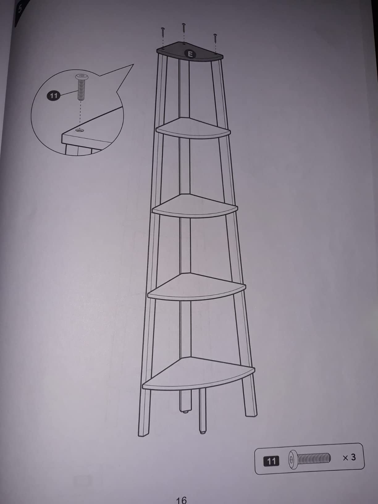 VASAGLE 4-Tier Corner Shelf Stand, Modern Ladder Shelf customer photo 2