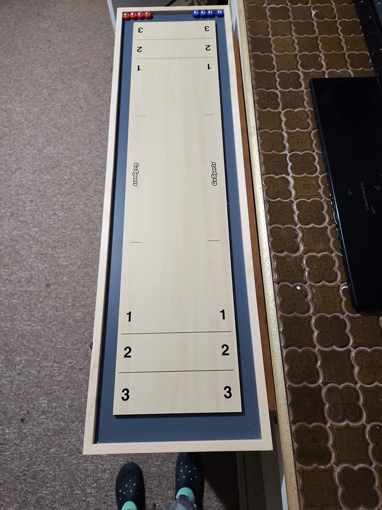 GoSports Shuffleboard and Curling 2 in 1 Tabletop Board Game customer photo 2