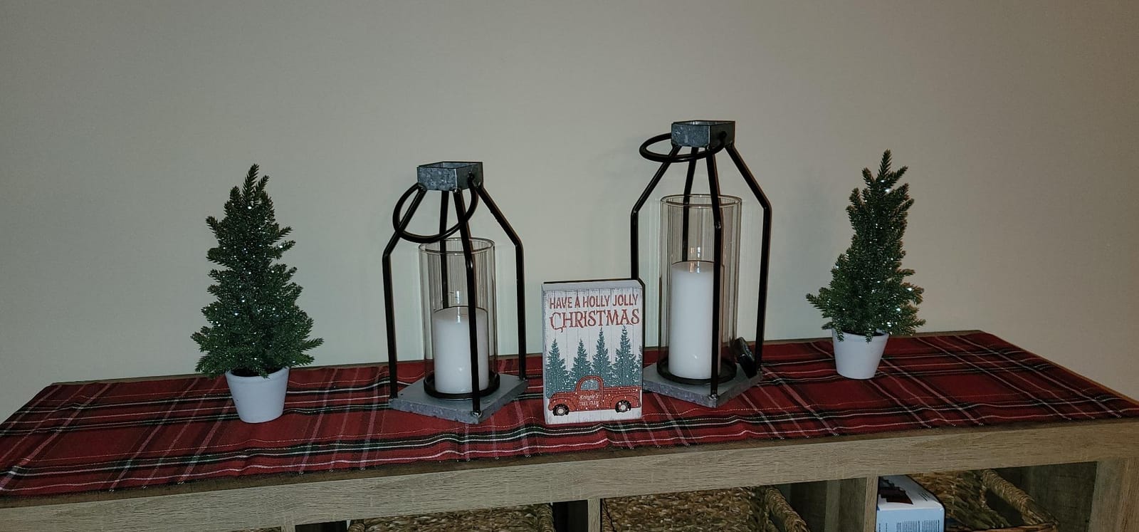 Signature Design by Ashley Diedrick Rustic Lantern, Set of 2, Indoor/Outdoor, Galvanized Metal, Antiqued Finish, Glass Shade, Holds 3 in. Pillar Candles (Not Included), 19