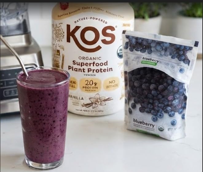 KOS Vegan Protein Powder Erythritol Free, Vanilla USDA Organic - Pea Protein Blend, Plant Based Superfood Rich in Vitamins & Minerals - Keto, Dairy Free - Meal Replacement for Women & Men, 28 Servings customer photo 1