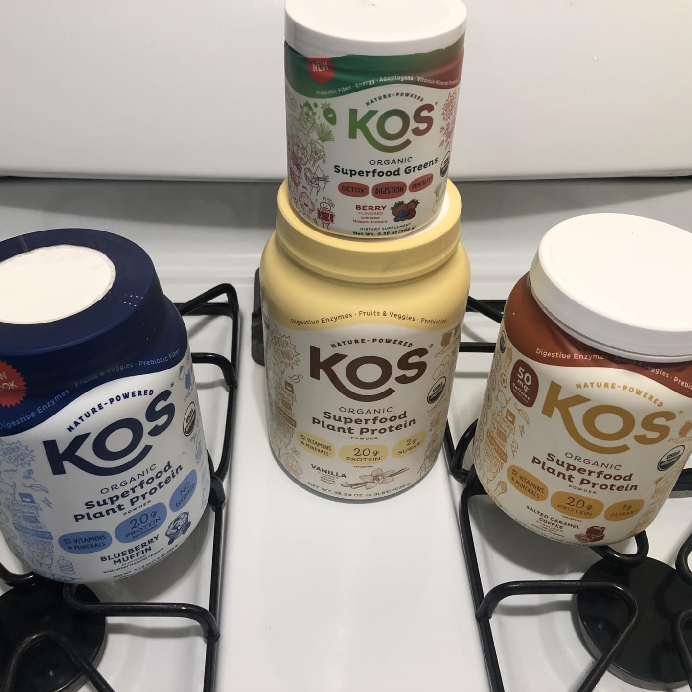 KOS Vegan Protein Powder Erythritol Free, Vanilla USDA Organic - Pea Protein Blend, Plant Based Superfood Rich in Vitamins & Minerals - Keto, Dairy Free - Meal Replacement for Women & Men, 28 Servings customer photo 2