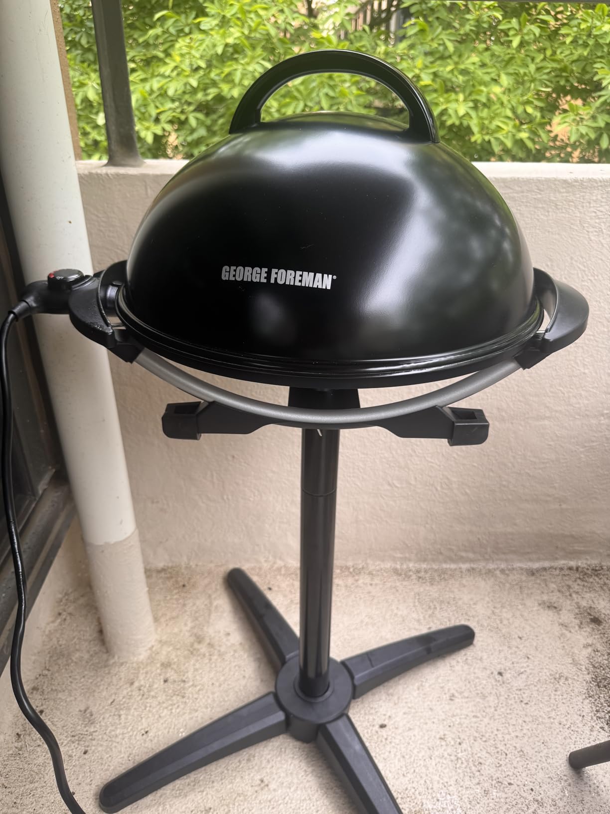 George Foreman Indoor/Outdoor Electric Grill with Stand, 15-Serving customer photo 2