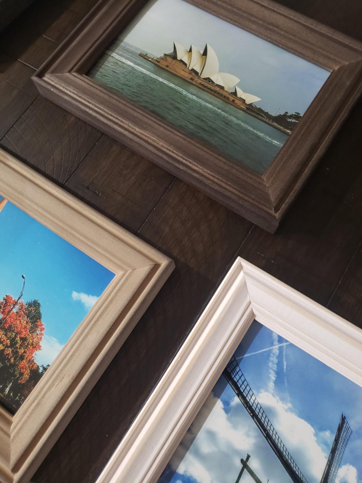 Kate and Laurel Bordeaux Gallery Wall Kit, Set of 10 with Assorted Size Frames in 3 Different Finishes - White Wash, Charcoal Gray, and Rustic Gray customer photo 1