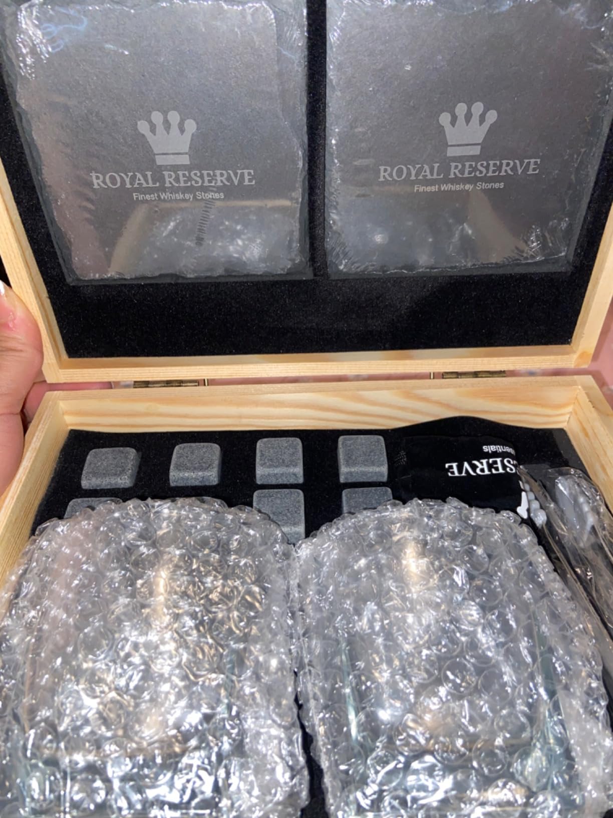 Whiskey Stones Gift Set for Men & Dad, Bourbon Glasses & Chilling Rocks customer photo 1