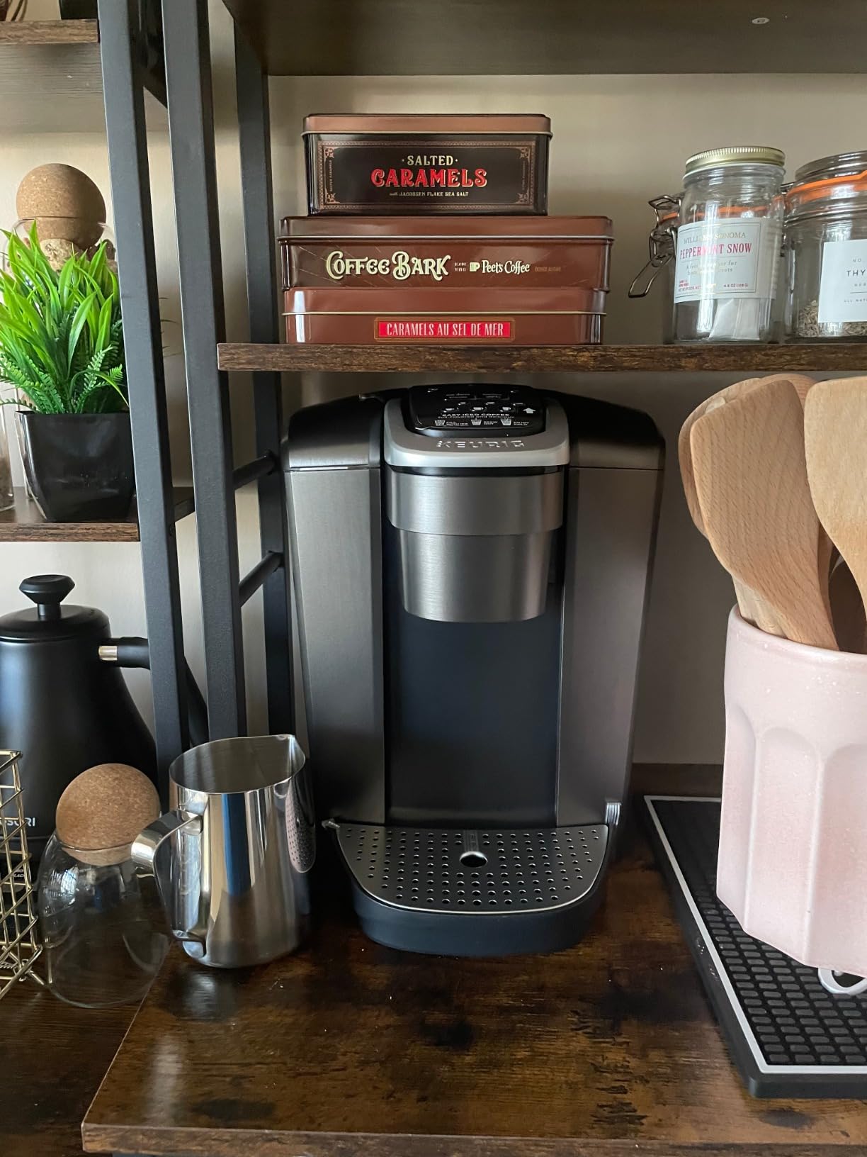Keurig K-Elite Single Serve K-Cup Pod Coffee Maker, with Strength and Temperature Control, Iced Coffee Capability, 8 to 12oz Brew Size, Programmable, Brushed Slate customer photo 2