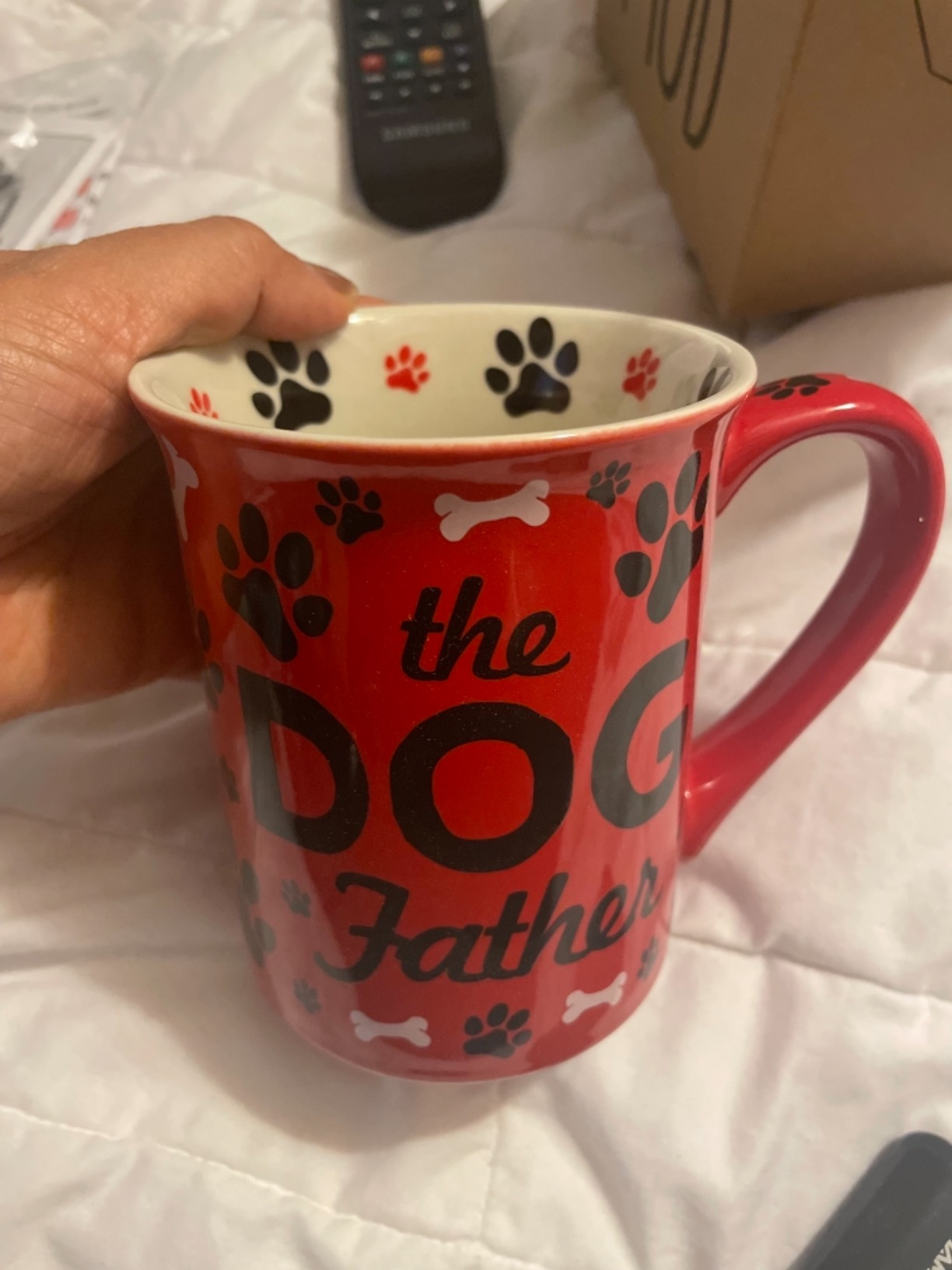 Enesco Our Name Is Mud Dog Father Stoneware Mug, 16 oz, Red,6001229 customer photo 2