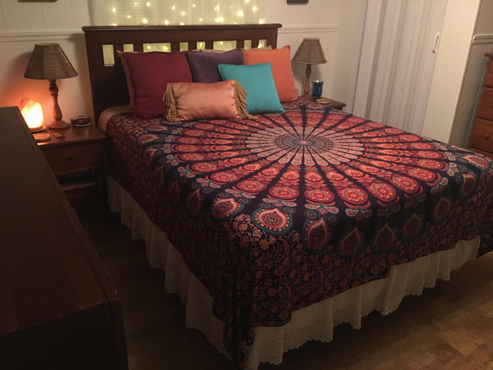 Bless International-Organic-Cotton-Golden-Red-Handmade-Mandala-Tapestry customer photo 1