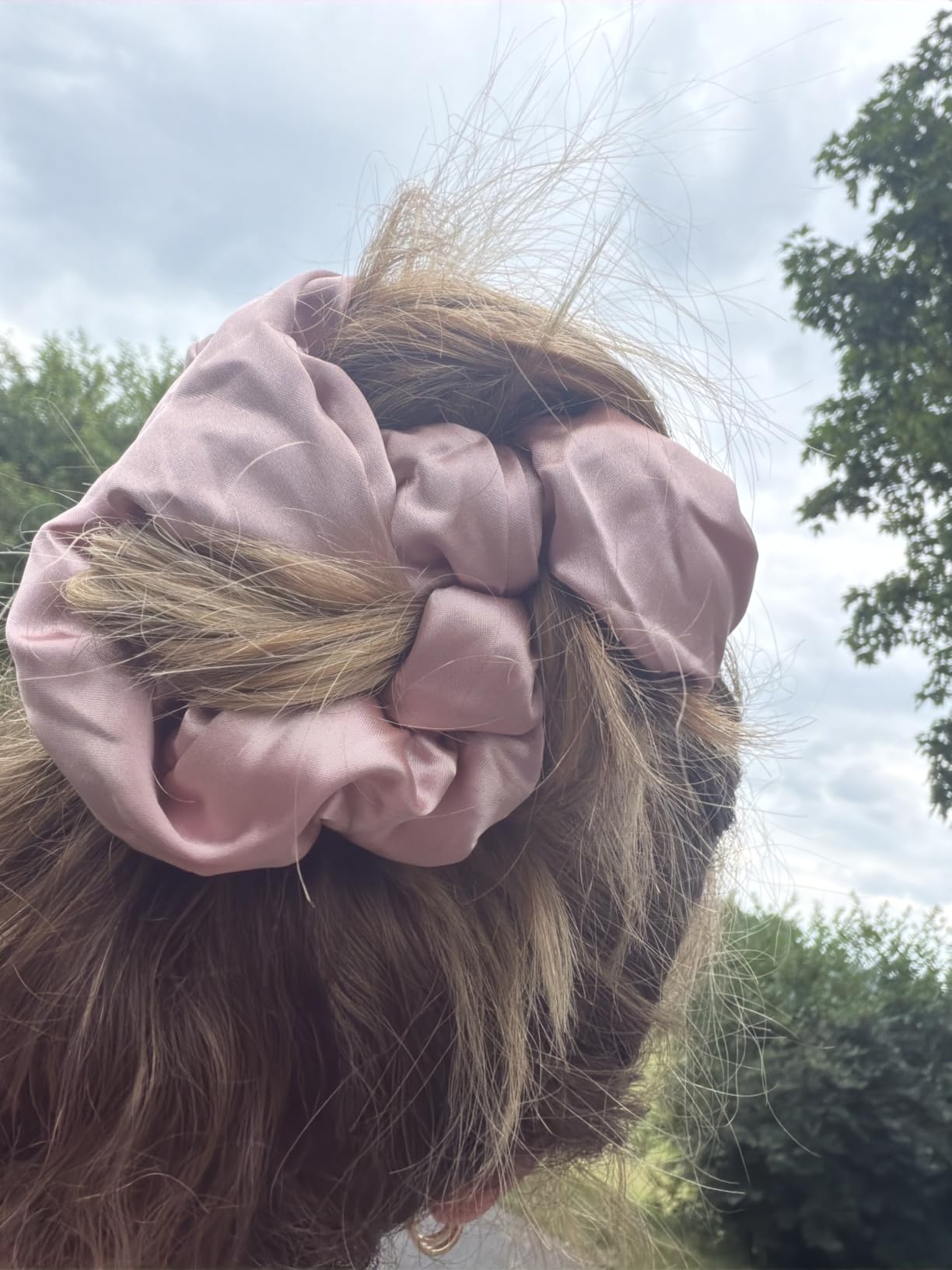 Kitsch Satin Scrunchies for Women | For All Hair Types - Black, 5pcs customer photo 1
