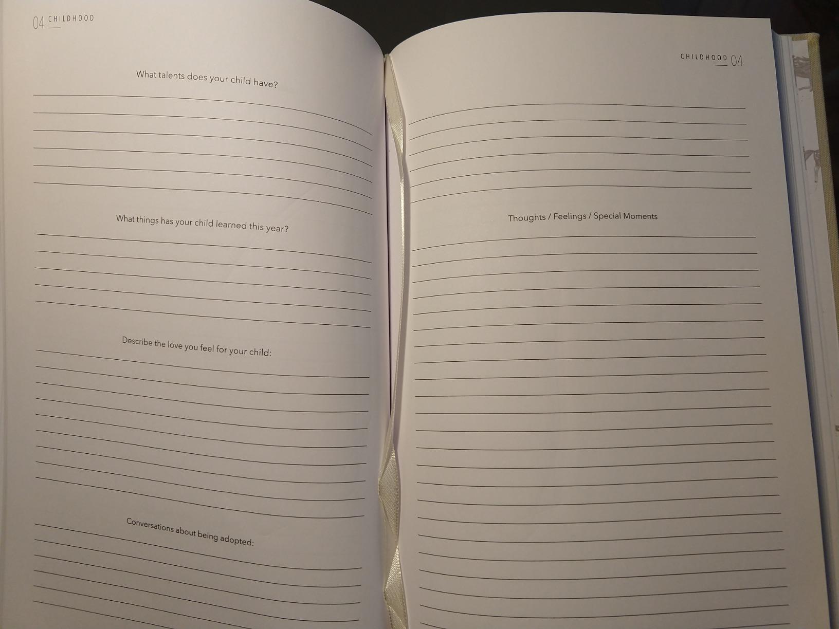 Promptly Journals, A Complete Childhood History: From Adoption to 18 Years Old (Grey, Linen) | Adoption Story Journal | Baby Memory Book customer photo 1