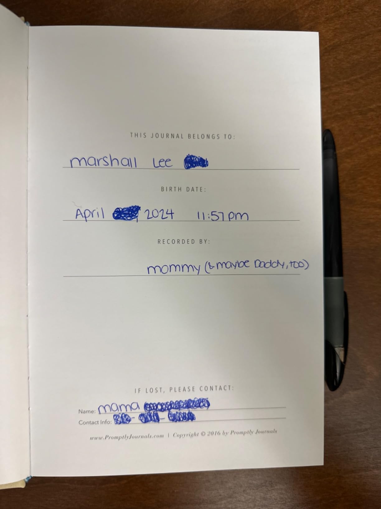 Promptly Journals, A Complete Childhood History: From Adoption to 18 Years Old (Grey, Linen) | Adoption Story Journal | Baby Memory Book customer photo 2