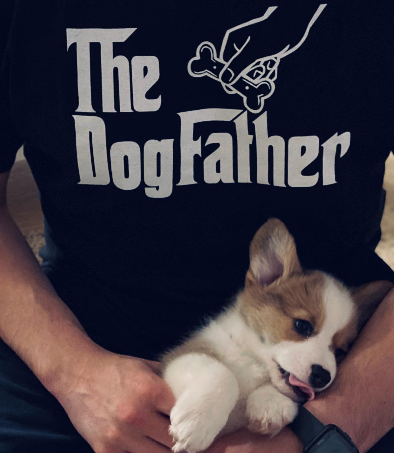 The Dogfather - Dog Father Dad Owner Funny Cute Pup Doggo Tee Fun Pet Humor Daddy T-Shirt for Men customer photo 2