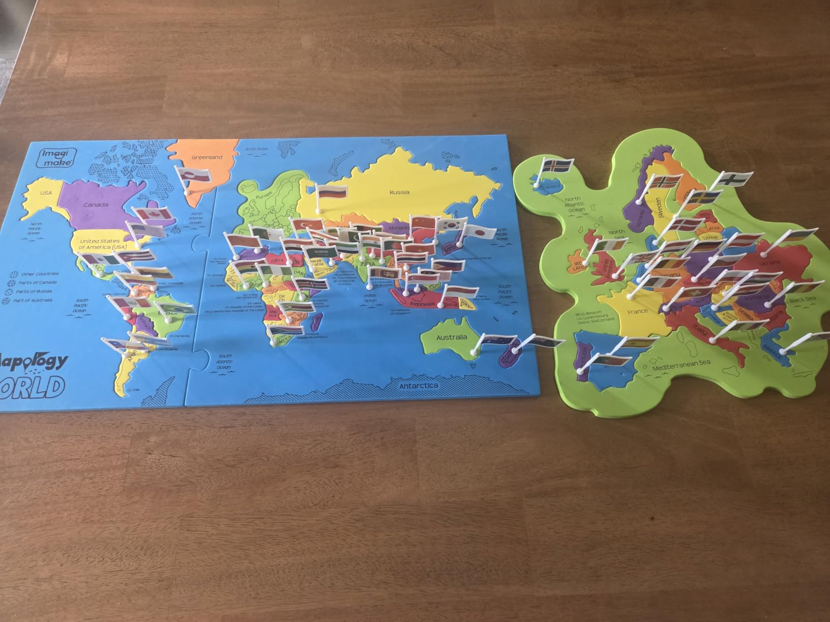 Imagimake Mapology World Map Puzzle - Includes Country Flags & Capitals | Fun Jigsaw Puzzle Kids Ages 5-8 | Educational Toys for Ages 8-13 | Geography Gifts for Girls & Boys 5, 6, 7, 8, 9, 10, 11, 12 customer photo 1