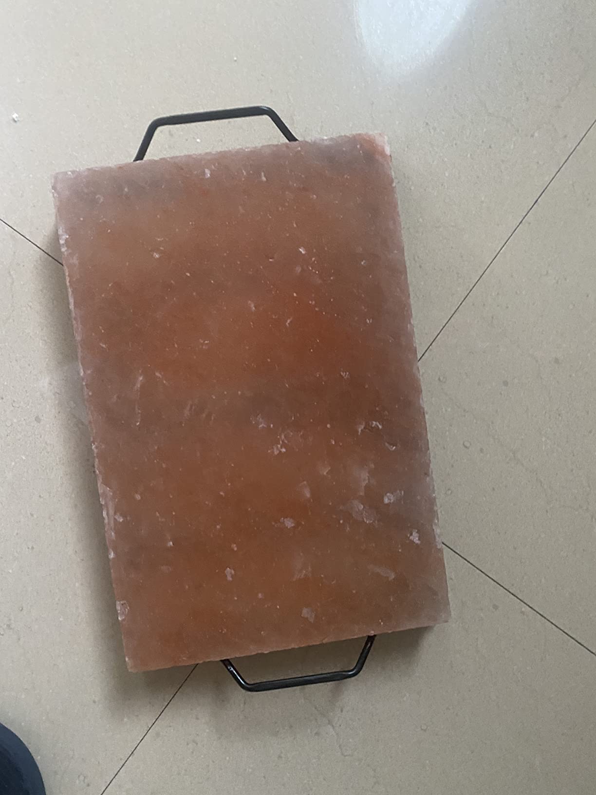 UMAID Himalayan Salt Block Cooking Plate 12x8x1.5 – Food Grade Pink Himalayan Salt Stone for Cooking, Grilling, Serving & Cutting – Includes Steel Tray & Grilling Recipe Booklet – Unique Gifts for Men & Women customer photo 2
