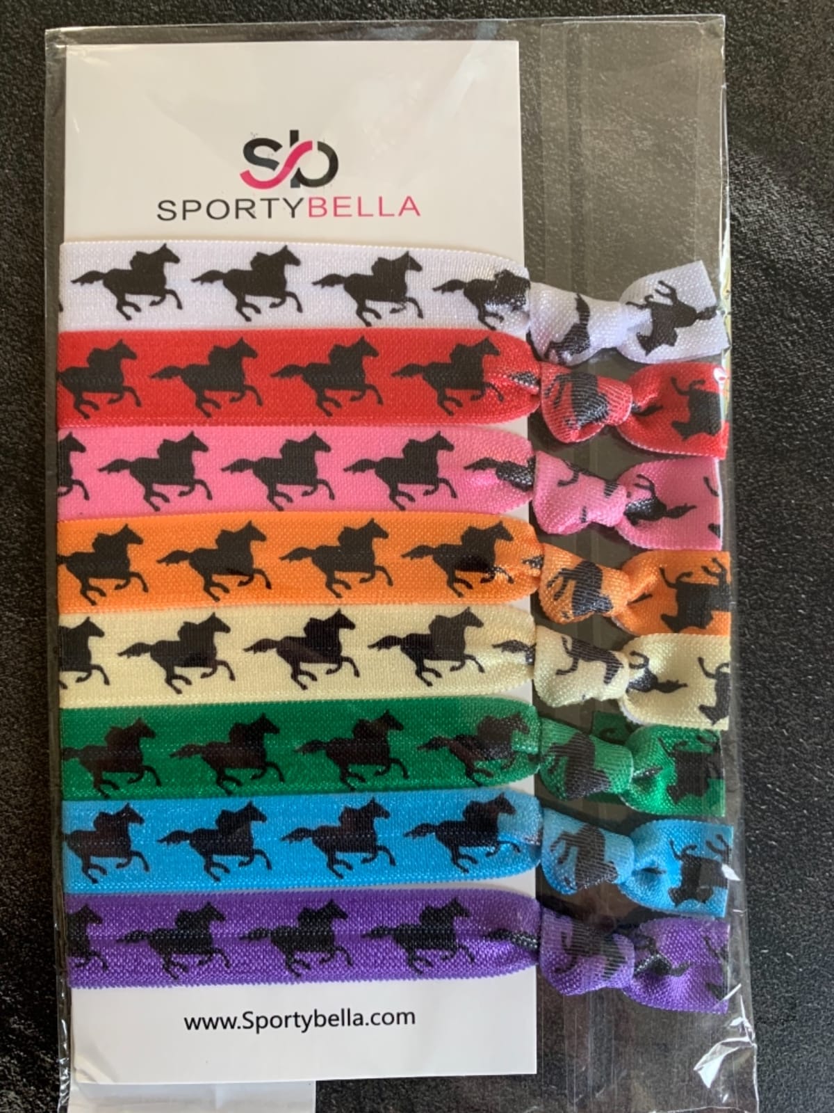 Multi Colored Horse Hair Accessories, Cowgirl Elastics Set, No Crease Hair Ties, Gift for Equestrian customer photo 1