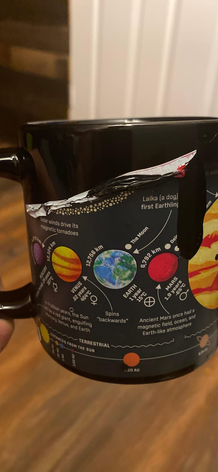 The Unemployed Philosophers Guild Heat Transforming Color Changing Planet Mug - Hot Coffee Reveals the Solar System, Comes in a Fun Box, 12oz customer photo 1