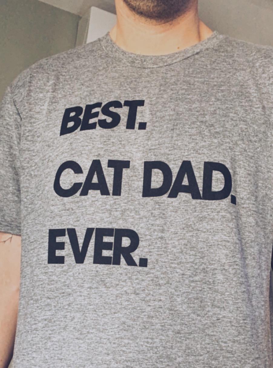 Mens Best Cat Dad Ever T Shirt Funny Fathers Day Kitty Sarcastic Saying Novelty customer photo 2