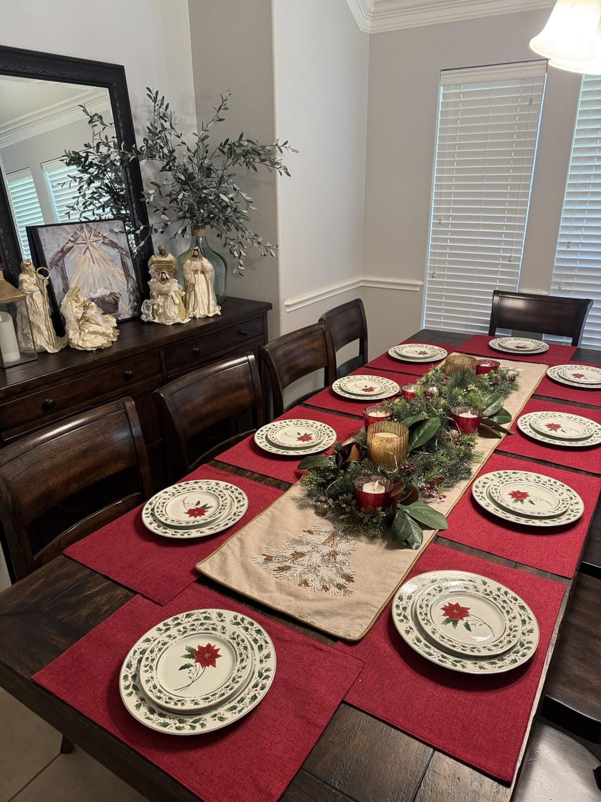 Home Brilliant Linen Placemats Set of 4 Heat Resistant Dining Table Cloth Place Mats Kitchen Table Mats Placemats Table Decor, Natural Linen customer photo 1