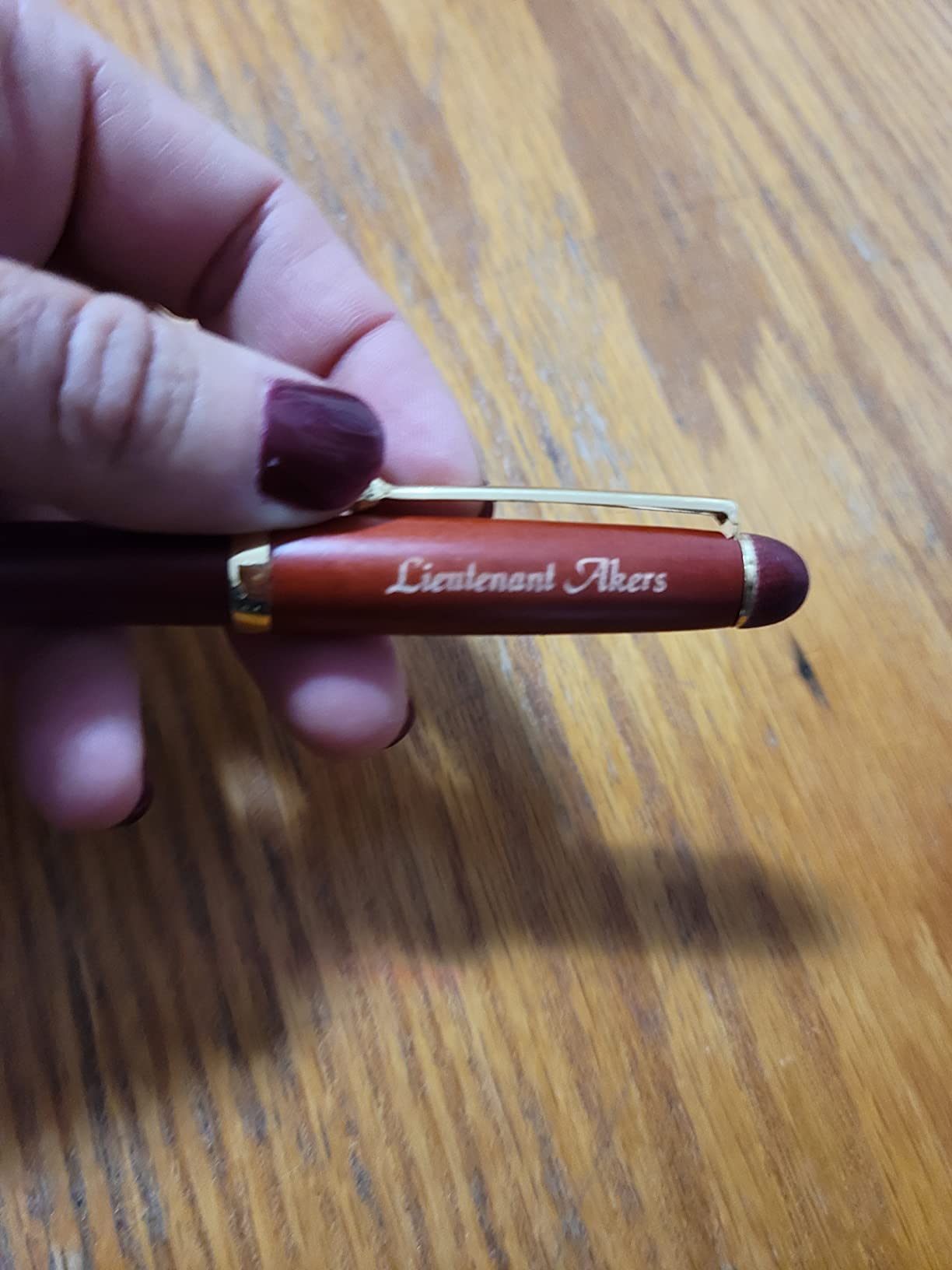 Executive Gift Shoppe | Personalized Cherrywood Double Ballpoint Pen Set with Laser Engraving customer photo 2
