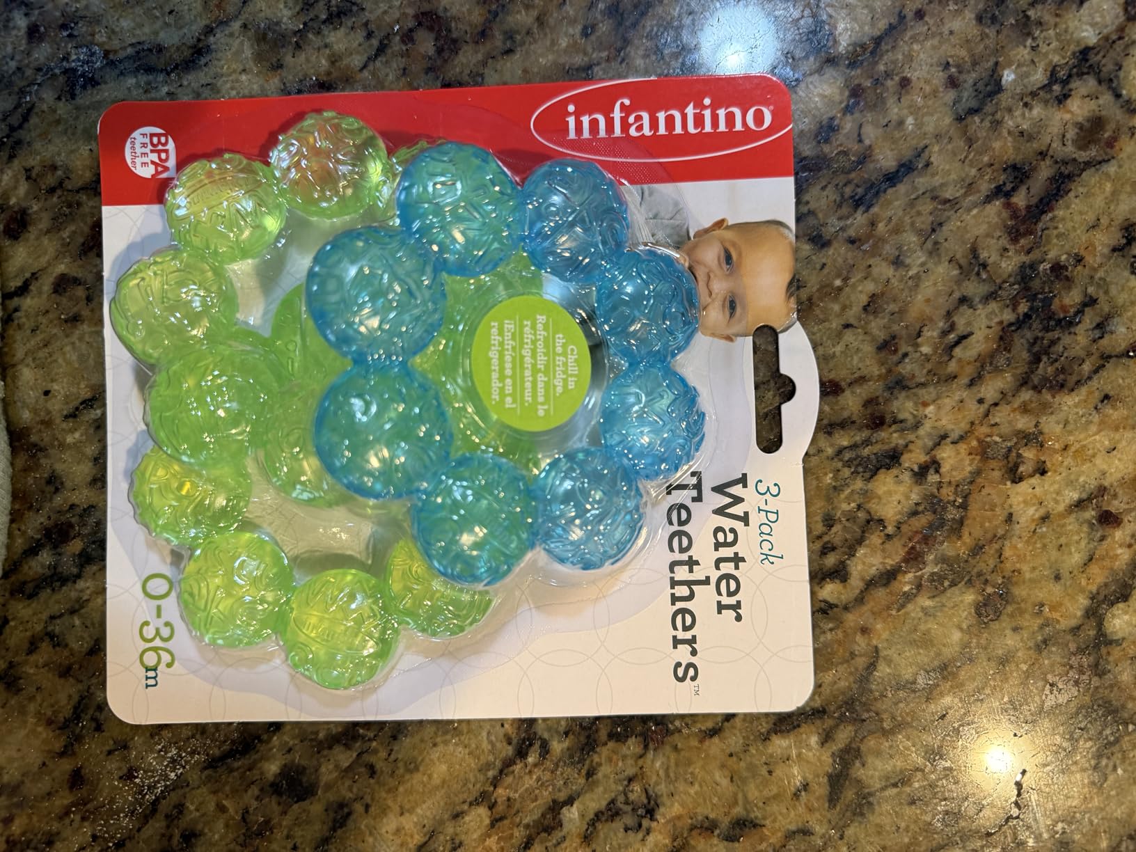 Infantino Water Teethers, Cooling & Massaging Relief, Lime/Blue, 3-Pack customer photo 1