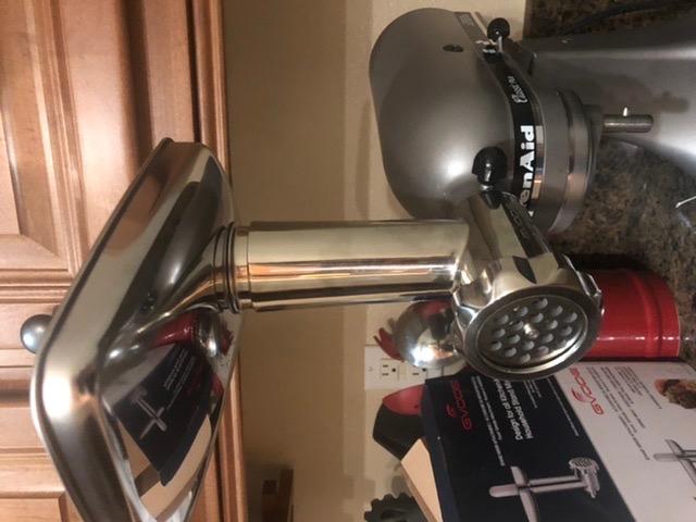 GVODE Stainless Steel Meat Grinder Attachment for KitchenAid Stand Mixer, Meat Grinder for KitchenAid Includes 4 Grinding Plates & 3 Sausage Tubes, Dishwasher-Safe Design with Sausage Stuffer Kit customer photo 1