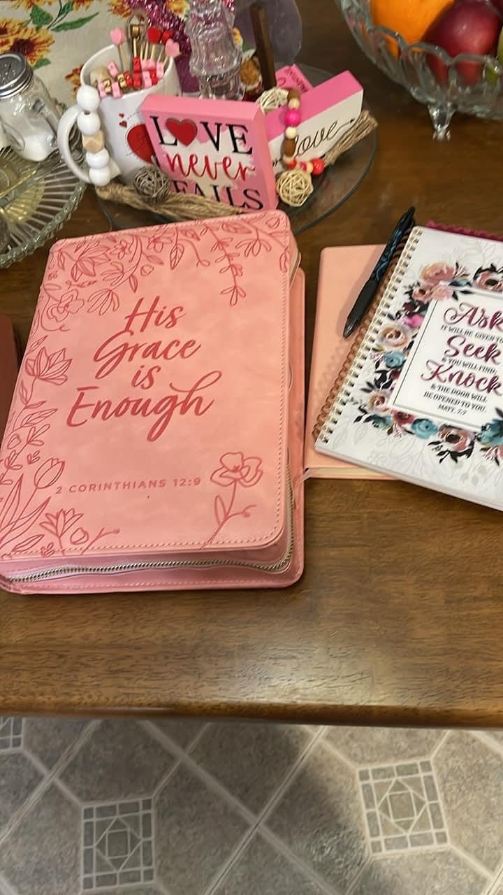 Christian Art Gifts Notebook Ask Seek Knock Matthew 7:7 Bible Verse Inspirational Writing Notebook Gratitude Prayer Journal Flexible Cover 128 Ruled Pages w/Scripture, 6 x 8.5 Inches customer photo 2