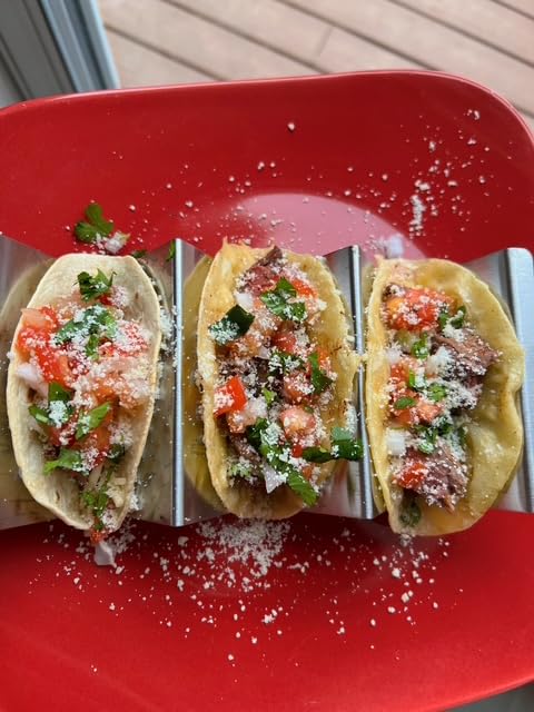 Taco Holders 4 Packs - Stainless Steel Taco Stand Rack Tray Style, Oven Safe for Baking, Dishwasher and Grill Safe customer photo 1