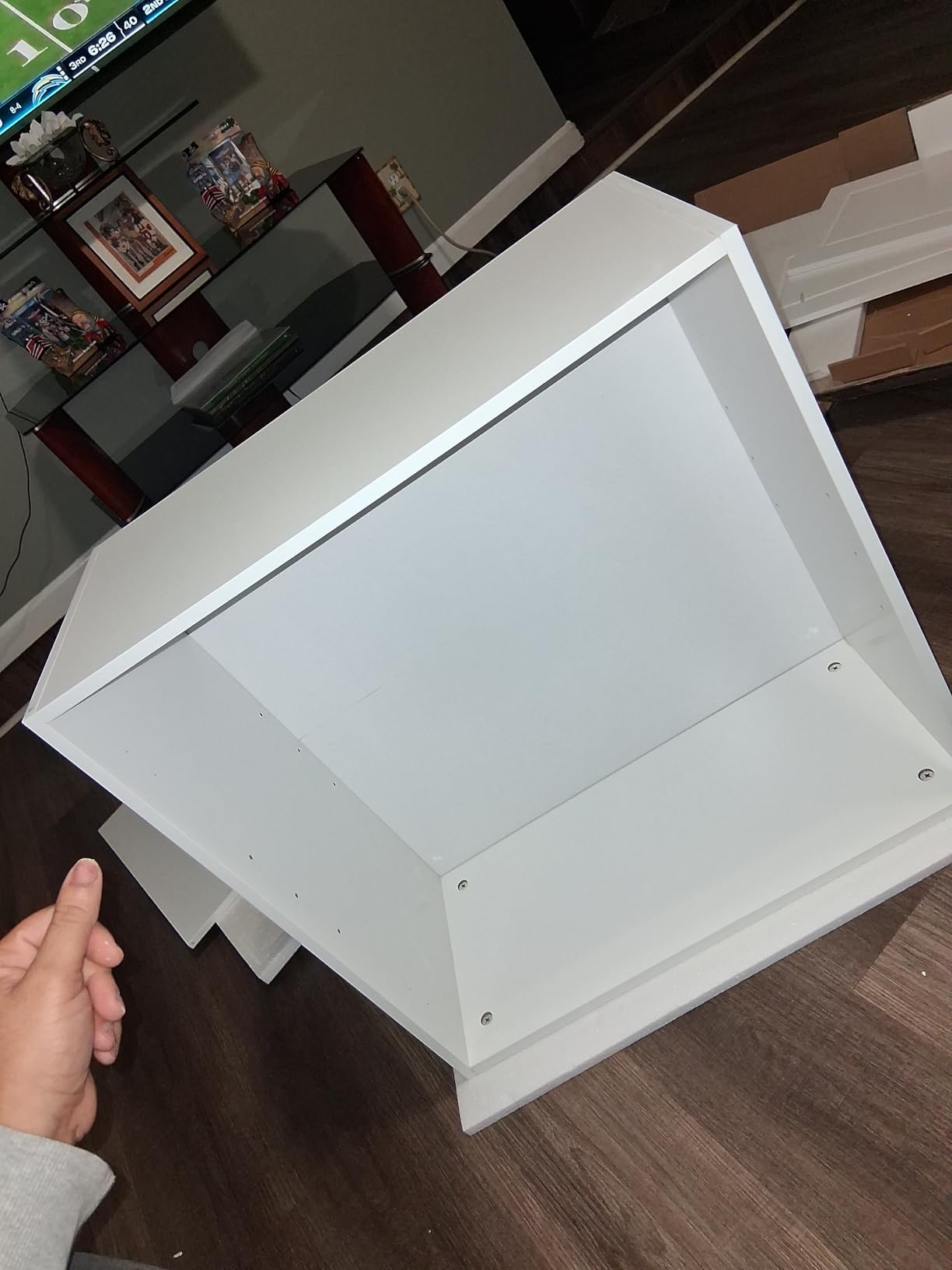 Haotian Wall Cabinet Laundry Room, Medicine Cabinet for Bathroom Kitchen Garage, Wall Storage Cabinet with Adjustable Shelf, White FRG231-W customer photo 2
