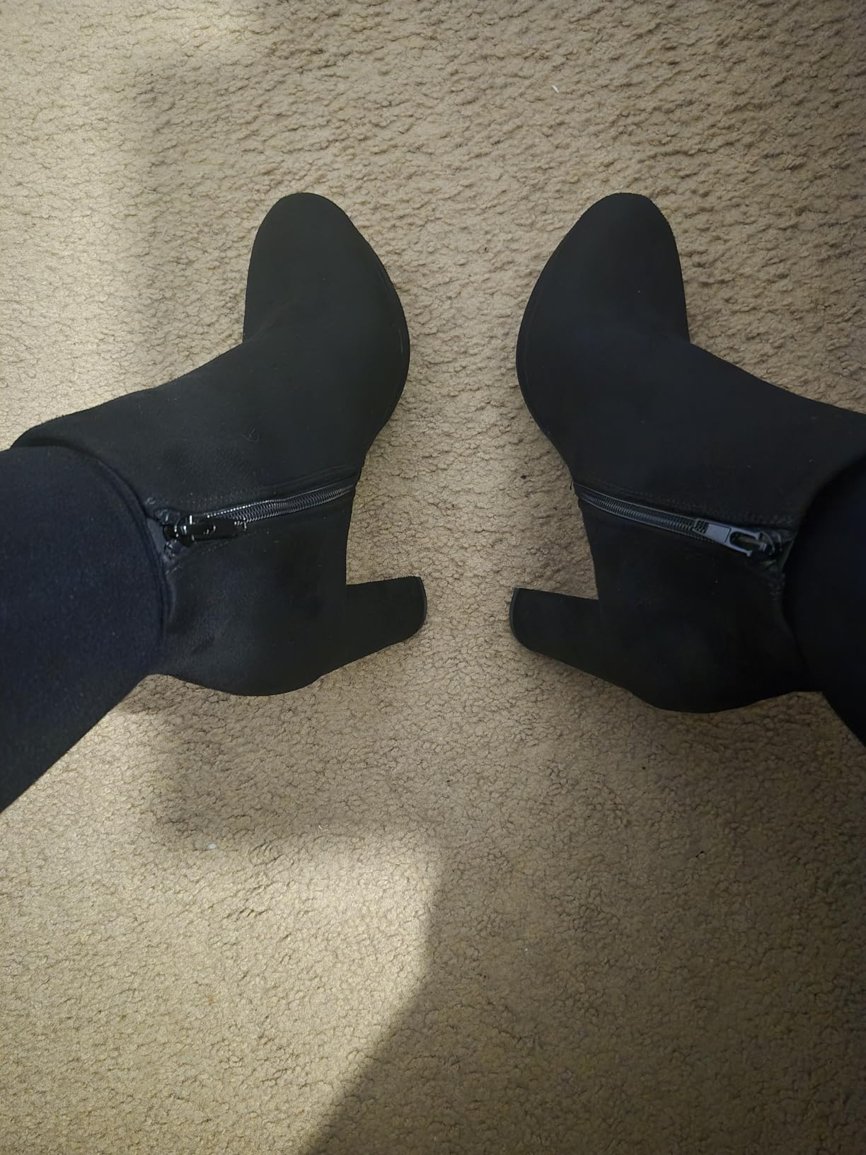 DREAM PAIRS Women's Stomp High Heel Ankle Boots customer photo 1