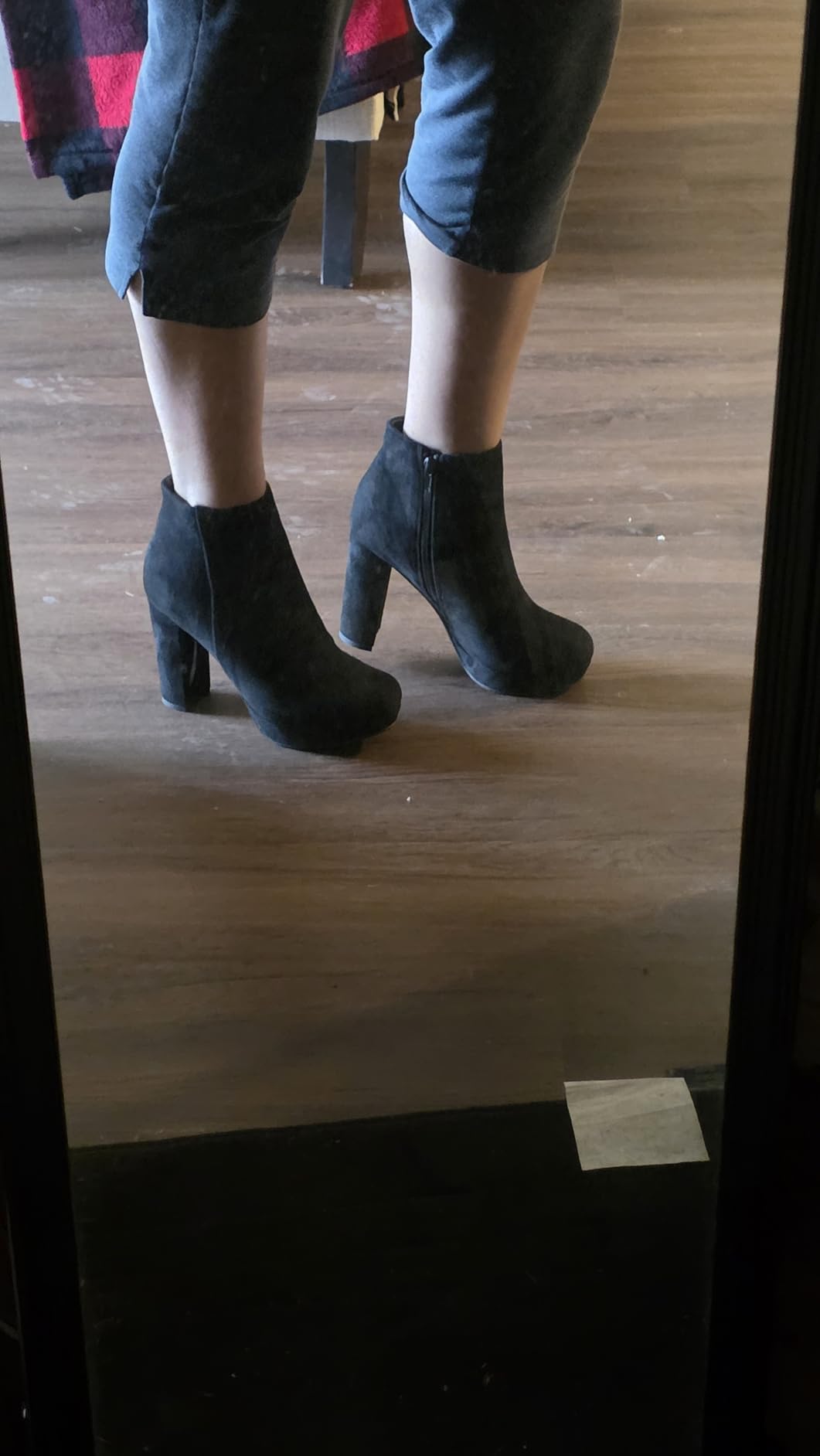 DREAM PAIRS Women's Stomp High Heel Ankle Boots customer photo 2