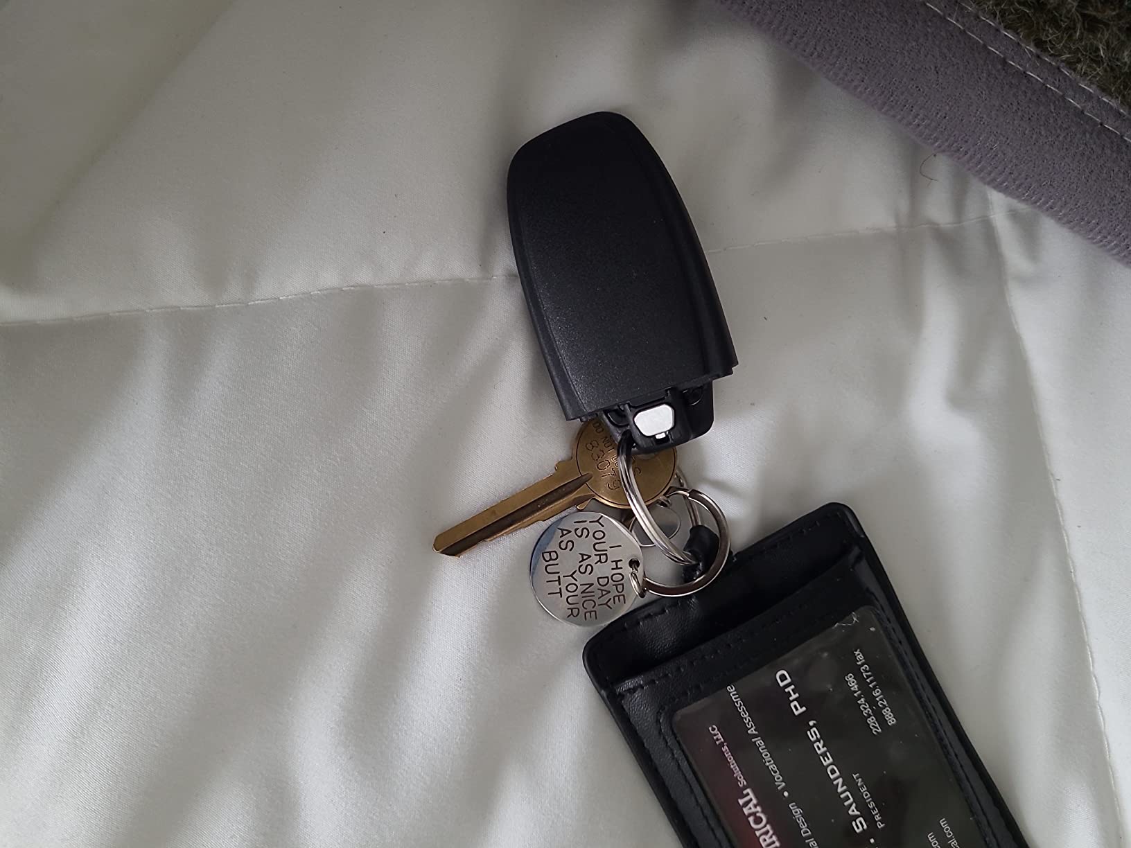 I Hope Your Day Is As Nice As Your Butt Boyfriend Girlfriend Keychain Gifts customer photo 1