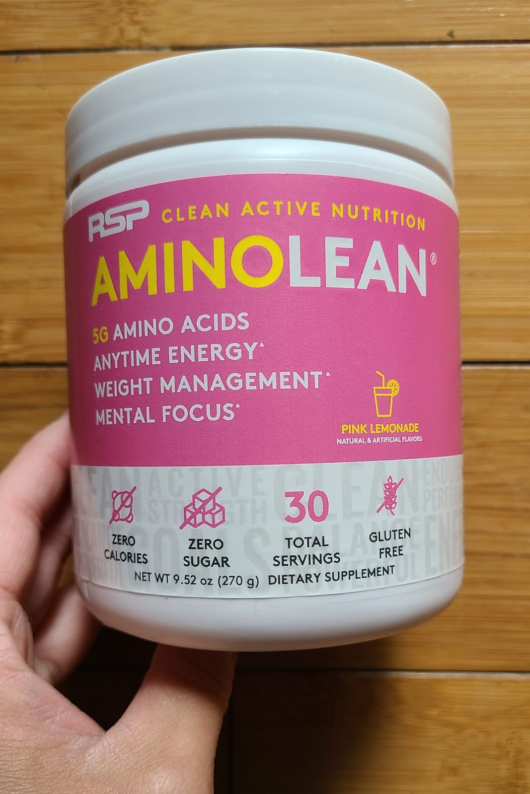 AminoLean Pre Workout Powder - Natural Amino Energy with Vegan Amino Acids customer photo 1