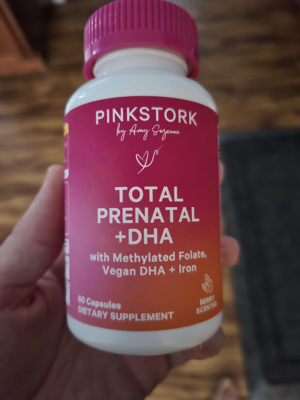 Pink Stork Total Prenatal + DHA, Vegan, No Fishy Burps, 60 Ct, Berry customer photo 1