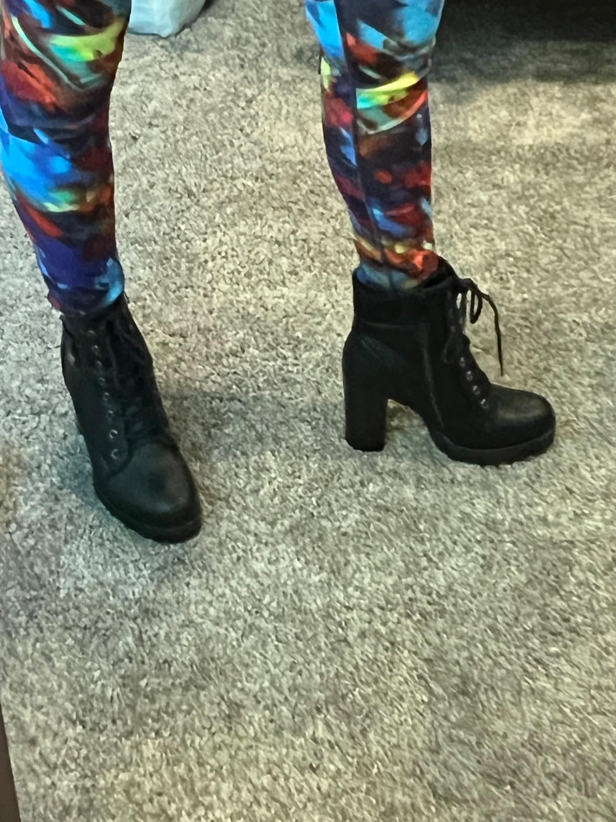DREAM PAIRS Women's Lace up Combat Ankle Booties Shoes customer photo 2