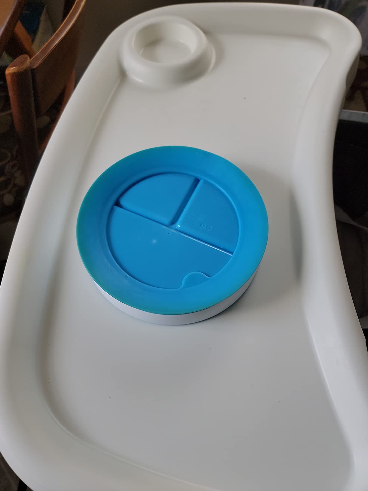 Munchkin Stay Put Suction Plates, 3 Divided Sections, Blue/Green customer photo 2