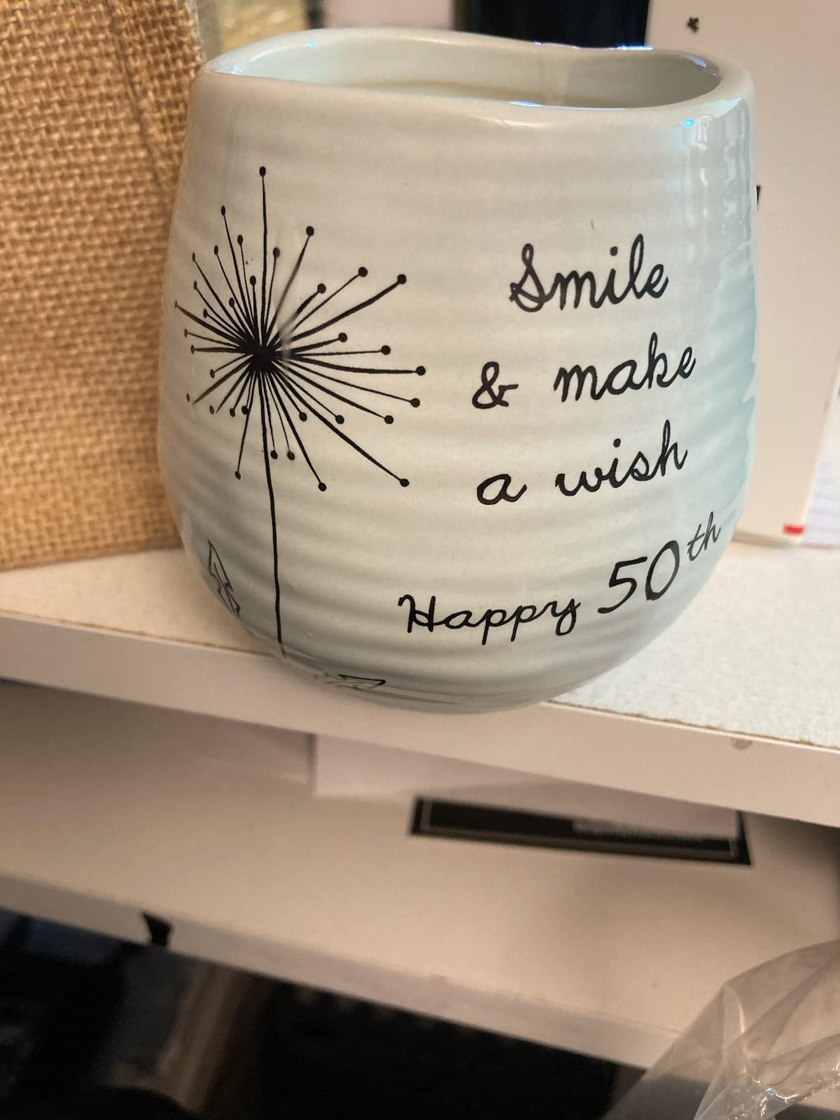 Pavilion Gift Company - 8 Oz Candle Holder - White Ceramic Candle Jar with 100% Soy Wax Candle Serenity Scent
