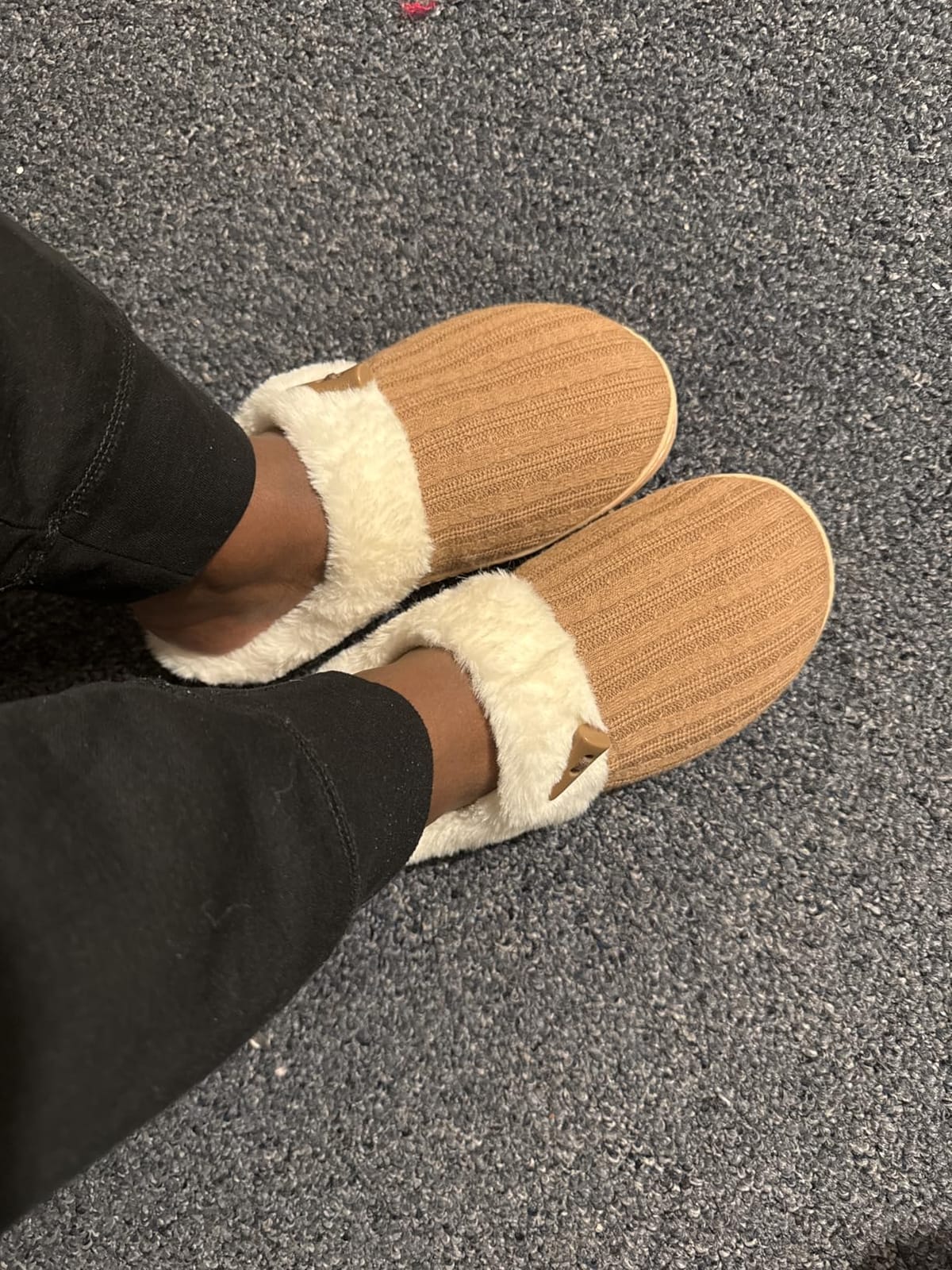 NineCiFun Women's Slip on Fuzzy Slippers Memory Foam House Slippers Outdoor Indoor Warm Plush Bedroom Shoes Scuff with Faux Fur Lining customer photo 1