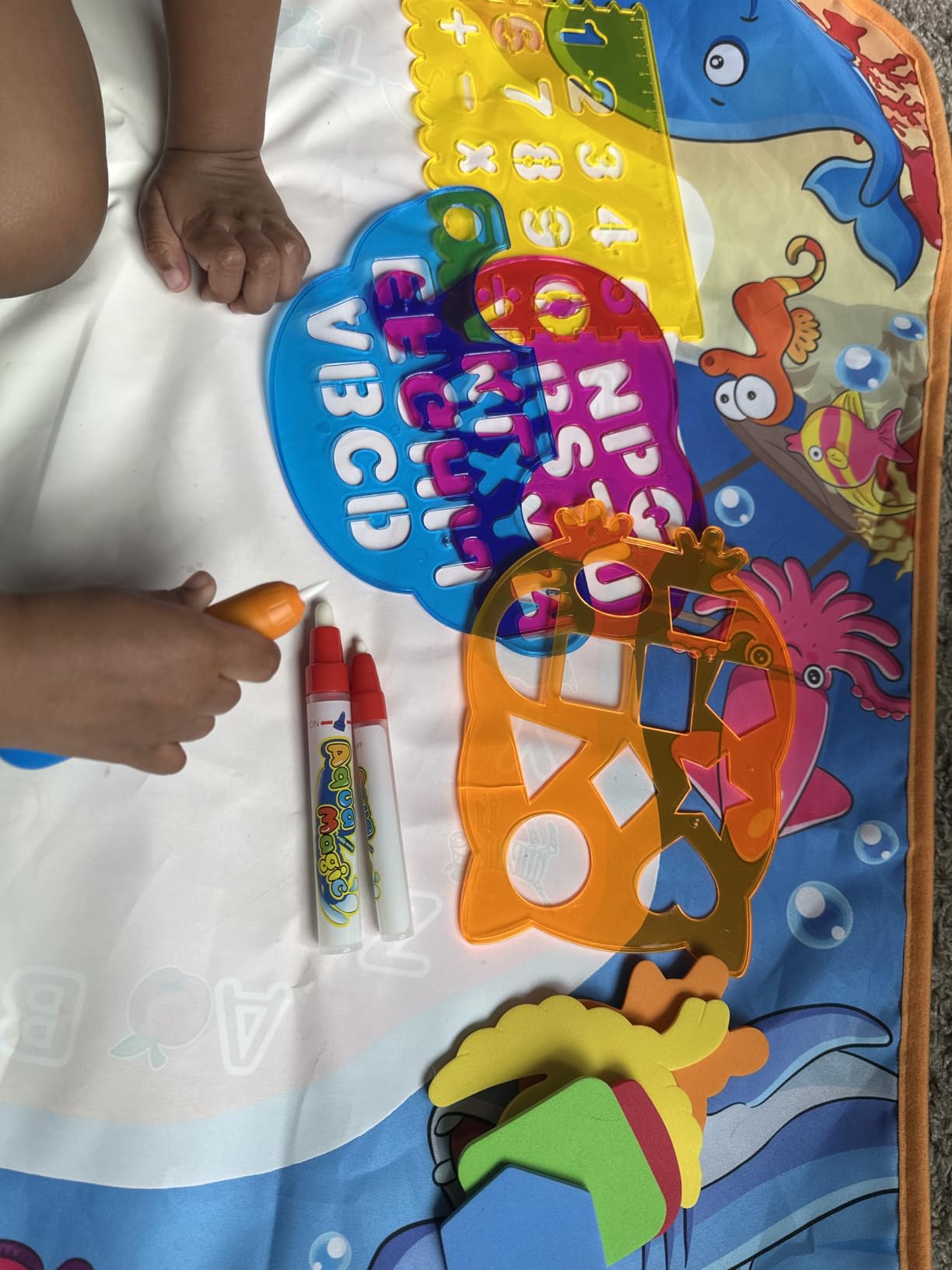 Water Doodle Mat - Kids Color Painting Toy, Gift Set for Toddlers 2-7 customer photo 1