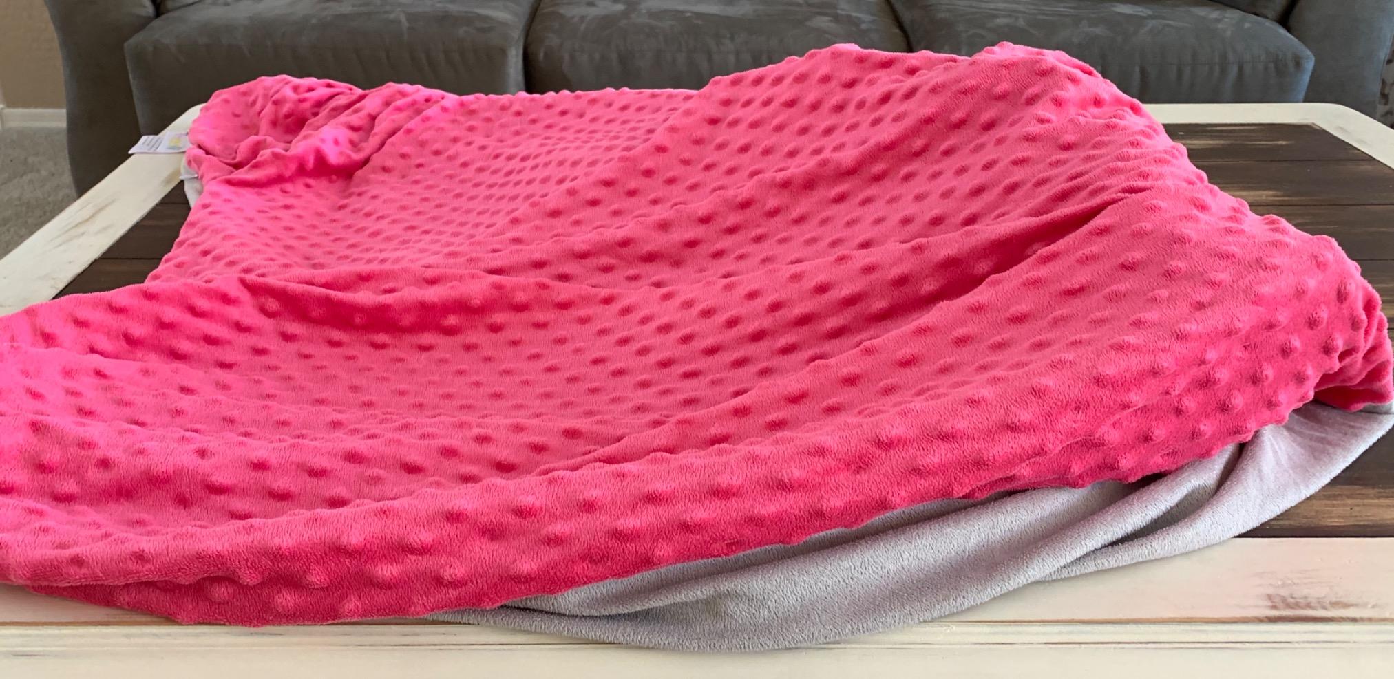 hazli Super-Soft Kids Weighted Blanket 5 Pounds - Weighted Blanket for Kids - Easy to Clean, Washable Minky Cover - 36x48 Inches 5lbs Child - Small Heavy Blanket for Girls and Boys customer photo 2
