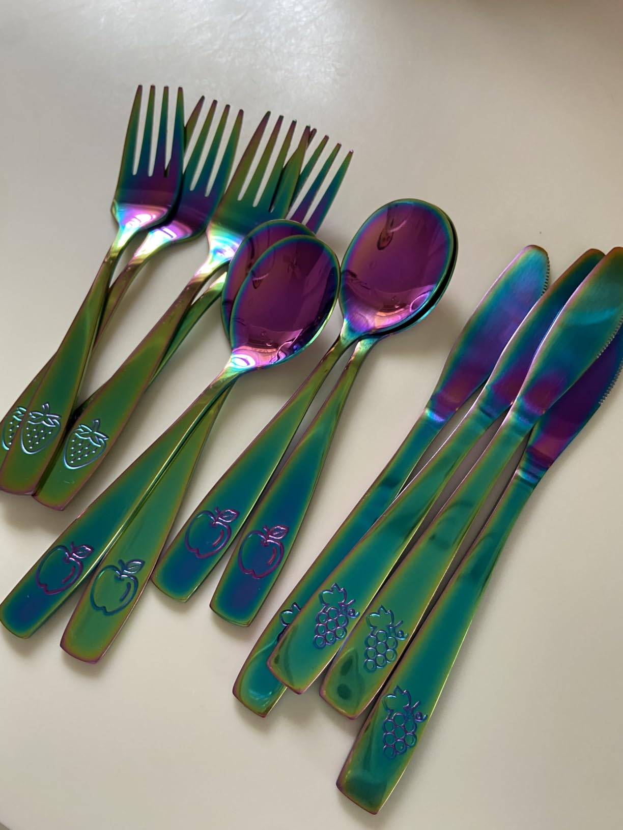 12 Piece Stainless Steel Kids Silverware Set - Child and Toddler Safe Flatware - Kids Utensil Set - Metal Kids Cutlery Set Includes 4 Small Kids Spoons, 4 Forks & 4 Knives customer photo 2