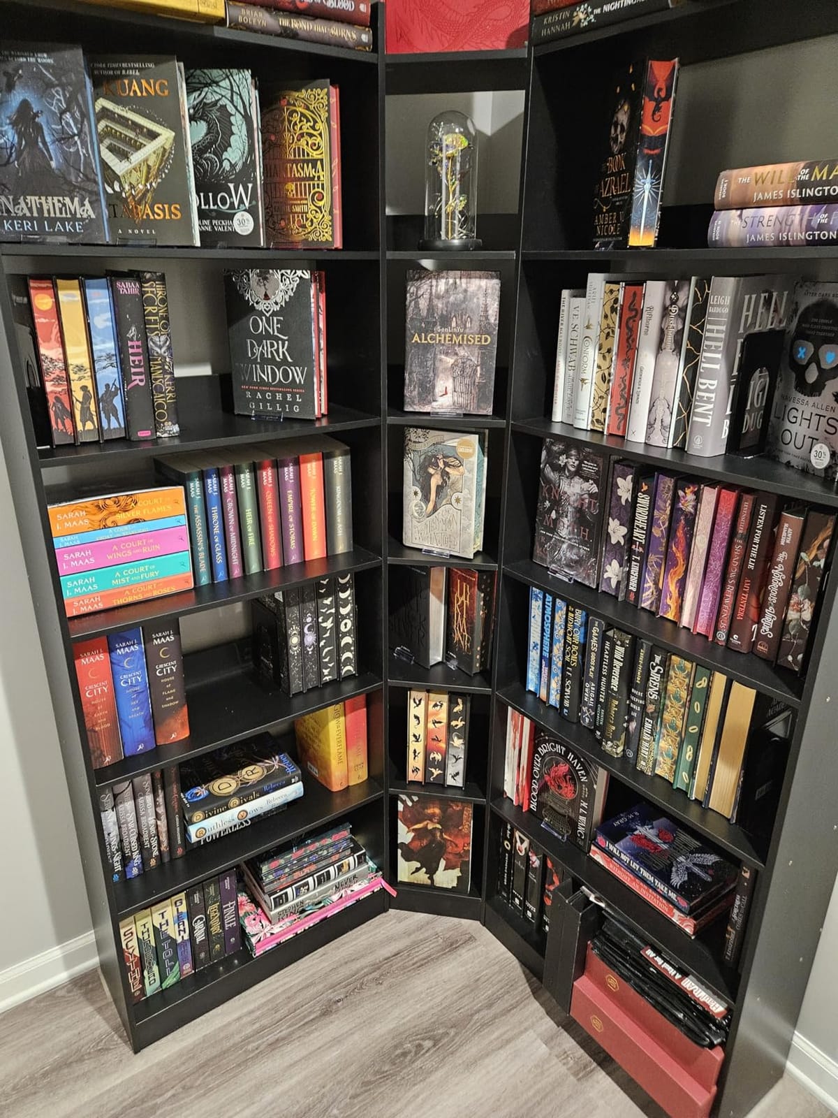 HappyHapi 7 Pairs Book Ends, Heavy Duty Bookends for Shelves, Black customer photo 1