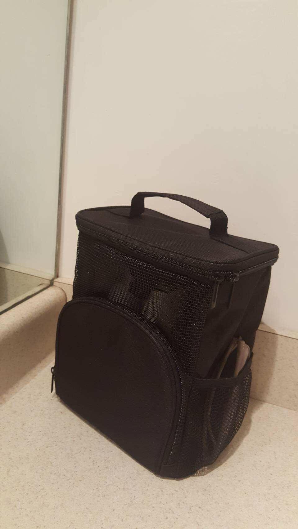 TERRA HOME Original Portable Shower Caddy For College Dorms - Foldable Mesh Tote - Dorm Room Essentials - Durable Hanging Travel Shower Bag - Perfect for College Students, Men, Women (Black) customer photo 1