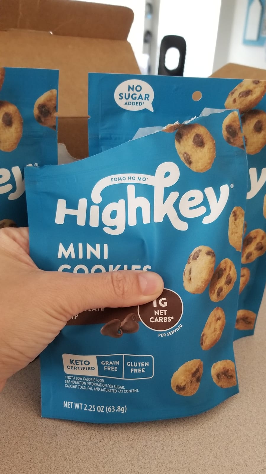 HighKey Keto Chocolate Chip Mini Cookies - Gluten Free Sugar Free Cookies Keto Snack Low Carb Snacks Healthy Protein Diabetic Dessert Food Low Sugar Treat Diet Friendly Sweets 3 Pack + Arcade customer photo 1