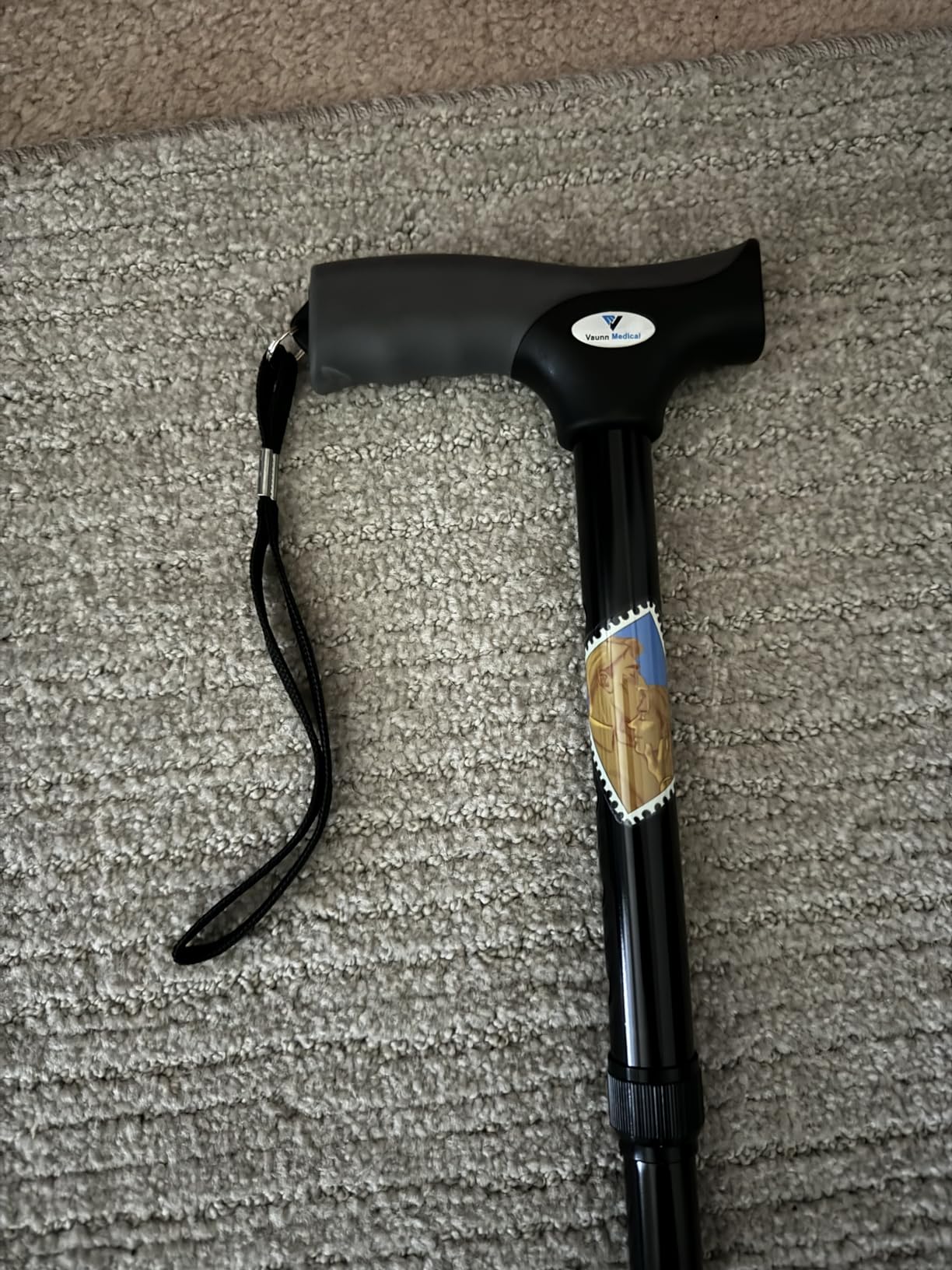 FSA/HSA Eligible, Vaunn Medical Easy Grip Height Adjustable Folding Cane/Walking Stick with Strap/Pouch - Compact, Portable, and Safe Walking Assistant - Non-Slip Grip Handle - Men, Women, Elderly customer photo 2