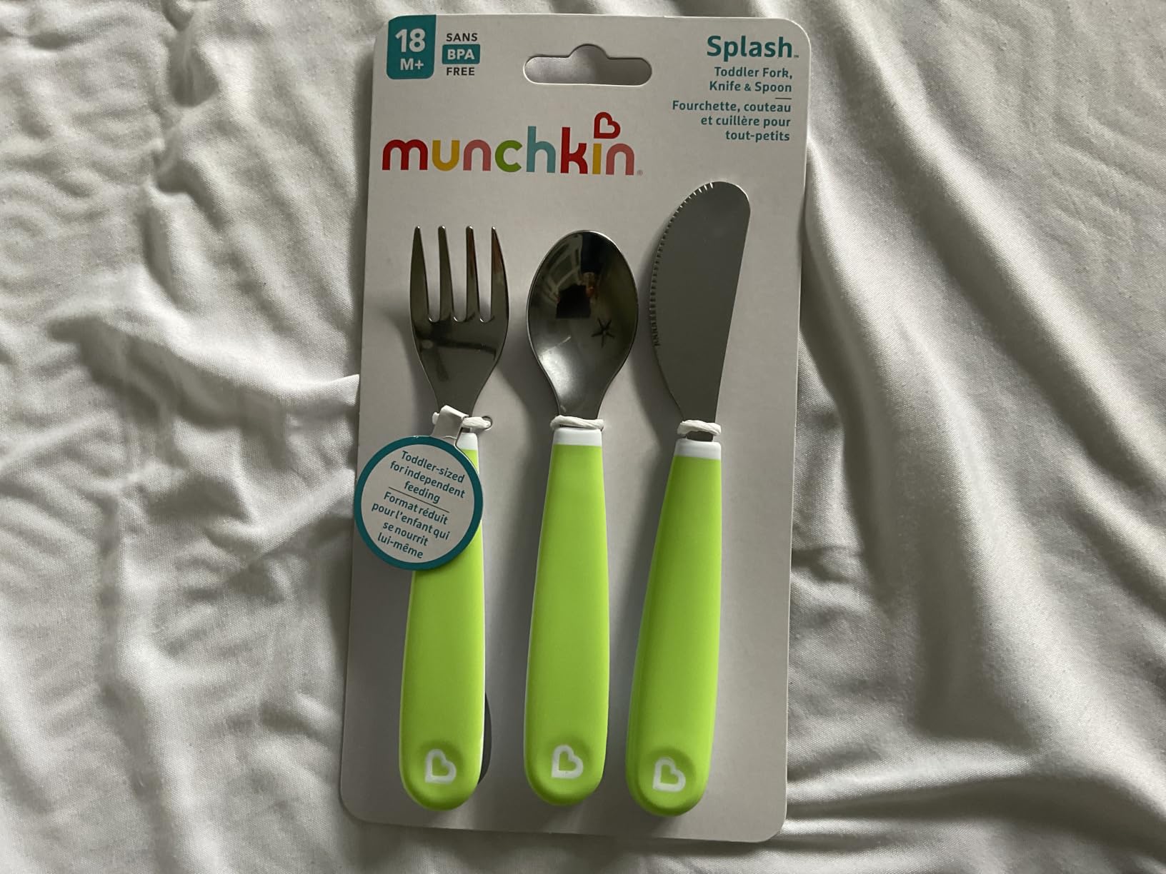 Munchkin® Splash™ Toddler Fork, Knife and Spoon Utensil Set, 6 Pack, Blue/Green customer photo 2